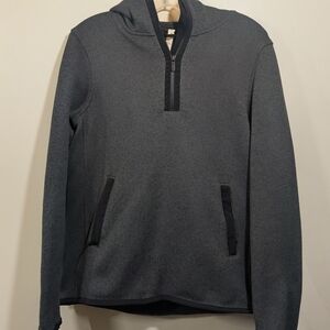 Lululemon Fleece and Thank You 1/2 Zip Hoodie - Charcoal Grey Size 8